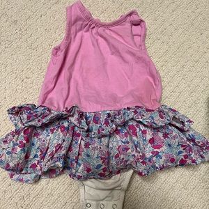 BabyGap 6 to 12 months, onesie dress, FloraL